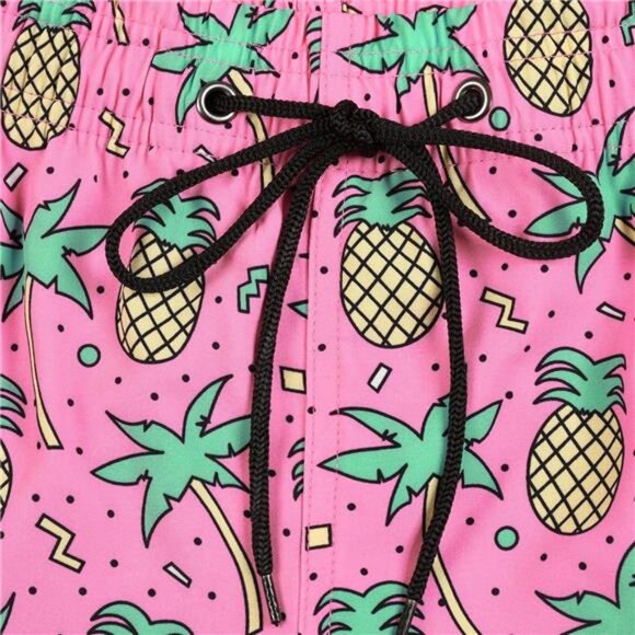 Men's Pineapple Swim Trunks with Compression Liner | 5 Inch Board Shorts - Picture 5 of 8